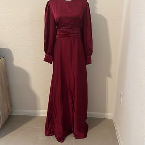 Burgundy dress